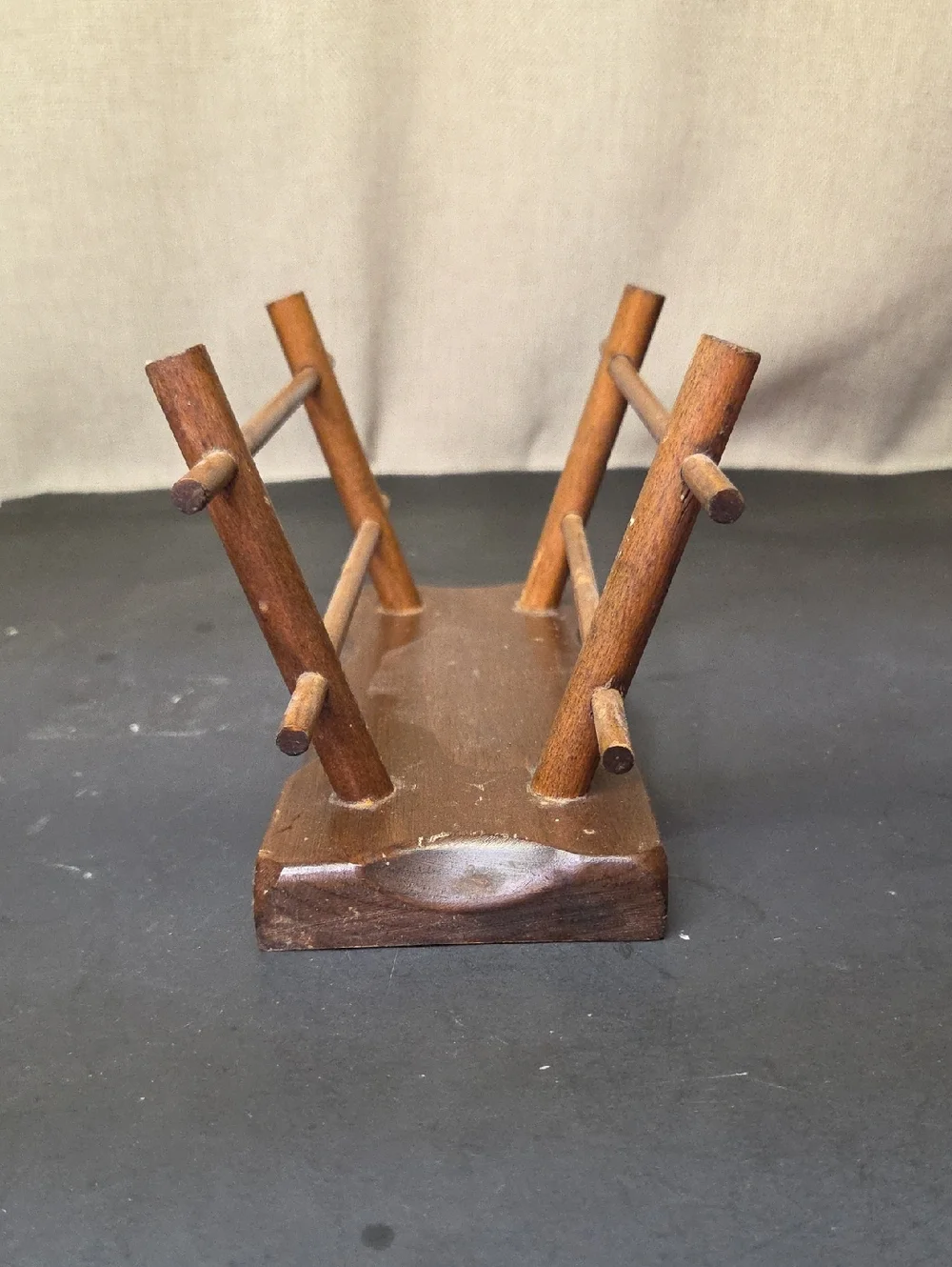 Vtg CORNWALL WOOD PRODUCTS Spindle Napkin/Letter Holder, S&P, Candle‎ Holders